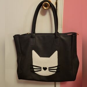 PINK HALEY LARGE TOTE WITH A CAT